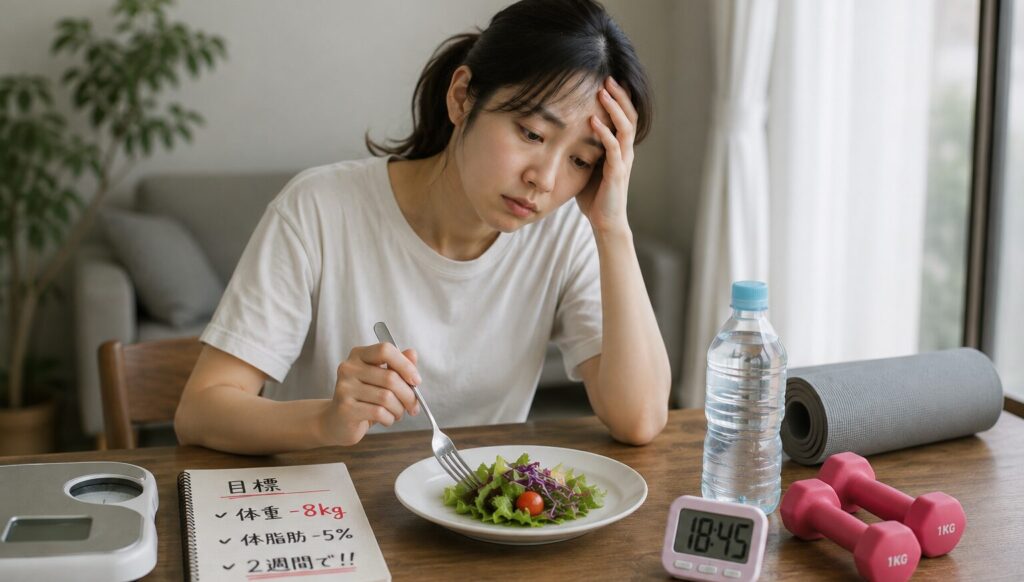 短期間ダイエットで失敗する女性